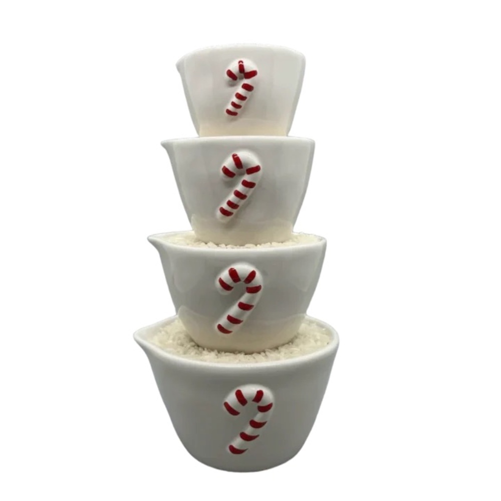 Rae Dunn Holiday Candy Cane Measuring Cups